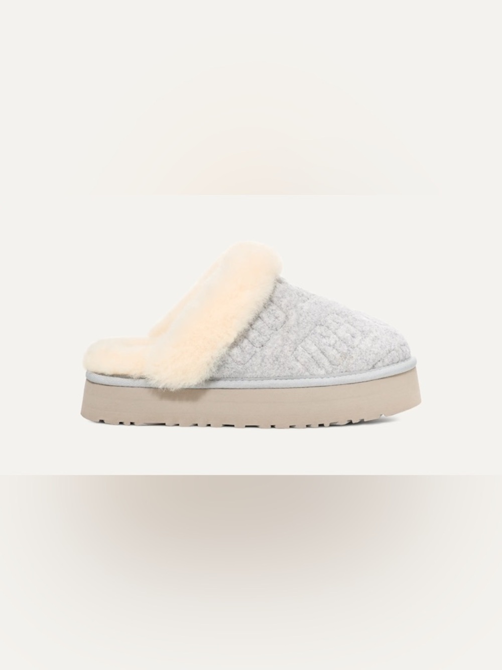 UGG Disquette Felted Platform Slippers